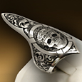 Click for Custom Skull Talon ring